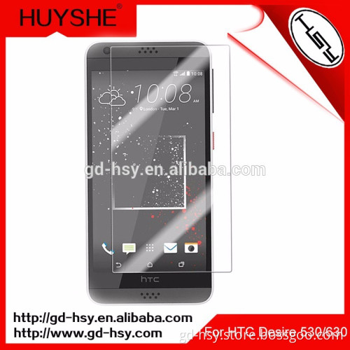 HUYSHE Mobile Phone Accessories Wholesale clear 2.5d 9h Hardness Tempered Glass Screen Protector For HTC desire 530/630